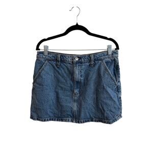 Abercrombie & Fitch Denim High Rise Mini Skirt Sz 30/10 Blue Medium Wash Great!